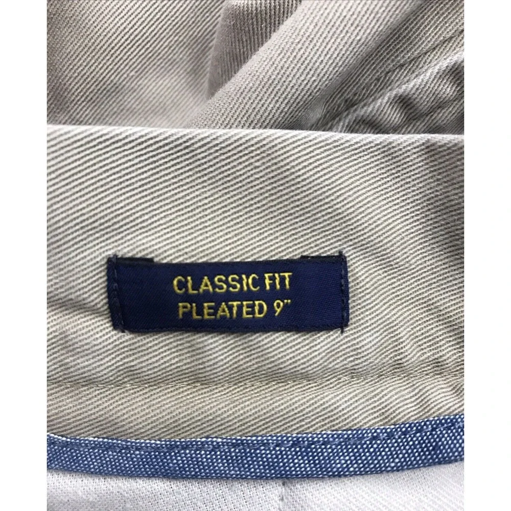 Vintage Polo Ralph Lauren Shorts Mens 40 Classic Tan PLEATED Chino 8